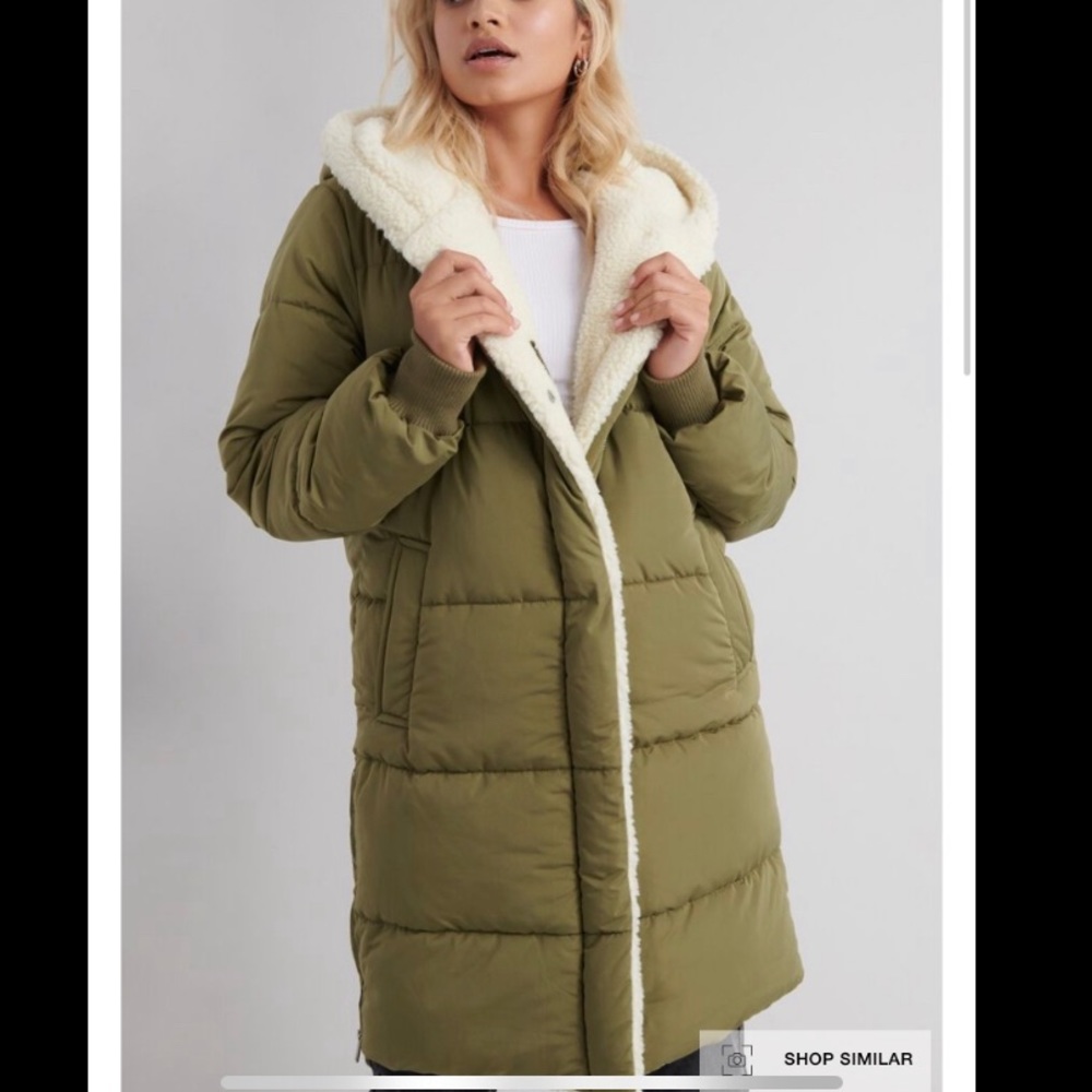 Garage Puff Parka in Olive
